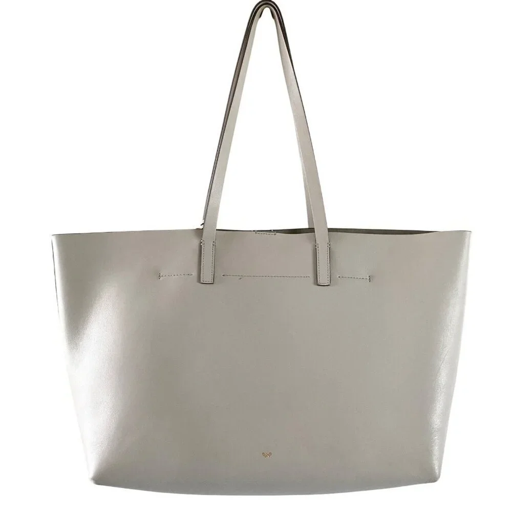 Anya Hindmarch Ebury Shopper II Eyes Leather Tote Steam Gray Circus Googly Eyes - Picture 2 of 16